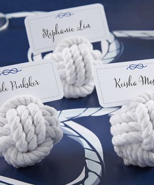 Nautical Cotton Rope Place Card Holder (Set of 6)