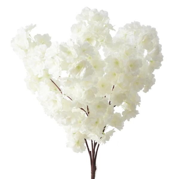 Artificial Flower w/ Greenery Stem - 24 Pieces - Ivory