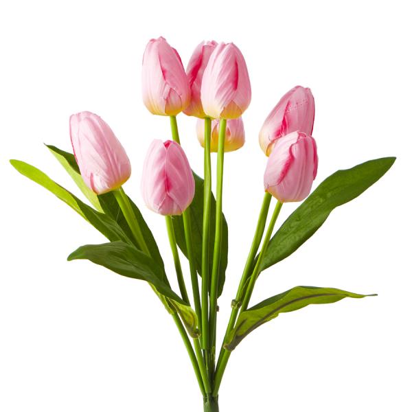 Artificial Large Bunch Tulip Flowers - 36 Pieces - Pink