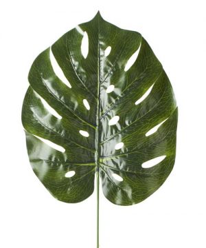 Artificial Monstera Leaves - 12" x 27" - 48 Leaves - Green