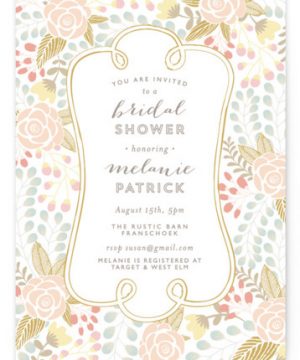 Beautiful Bouquet Bridal Shower Invitations