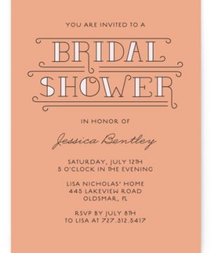 Bliss Bridal Shower Invitations