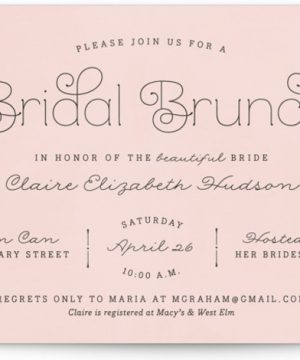 Blushing Brunch Bridal Shower Invitations