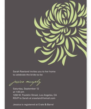Bridal Blooms Bridal Shower Invitations