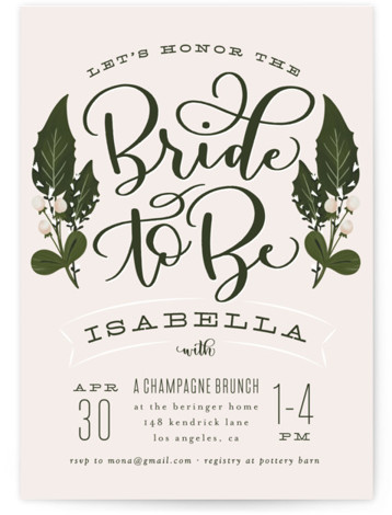Bride To Be Bridal Shower Invitations