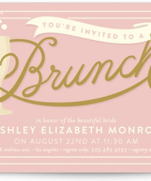 Bubbly Brunch Bridal Shower Invitations