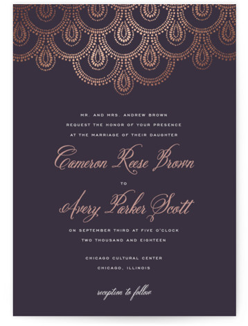 Captivating Foil-Pressed Wedding Invitations