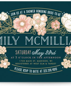 Country Florals Bridal Shower Invitations