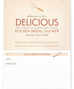 Couple's Recipe Bridal Shower Invitations
