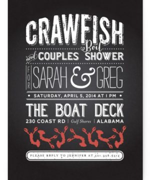 Crawfish & Couples Bridal Shower Invitations