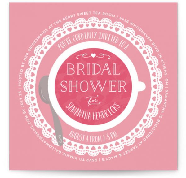 Dainty Doily Bridal Shower Invitations