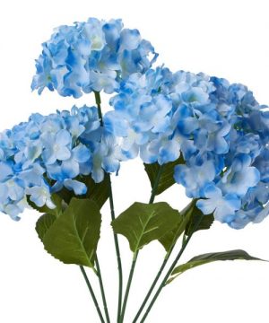 Decostar Artificial Hydrangea Bouquet 22½" - 24 Pieces - Blue