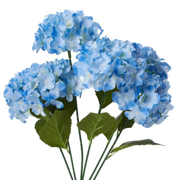 Decostar Artificial Hydrangea Bouquet 22½" - 24 Pieces - Blue