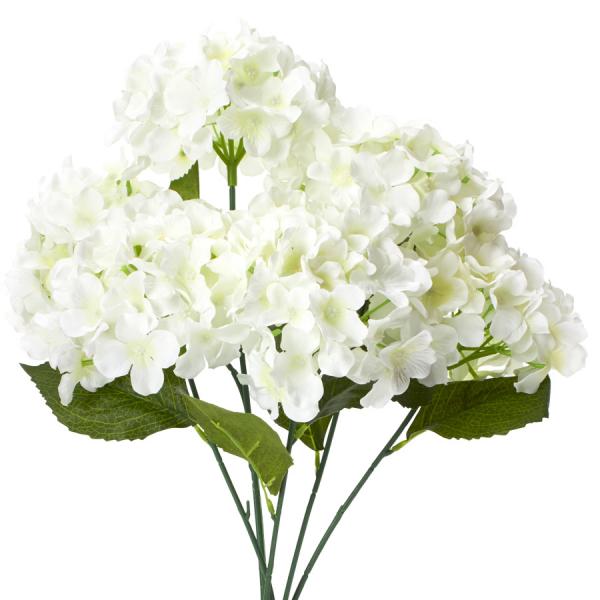 Decostar Artificial Hydrangea Bouquet 22½" - 24 Pieces - Ivory
