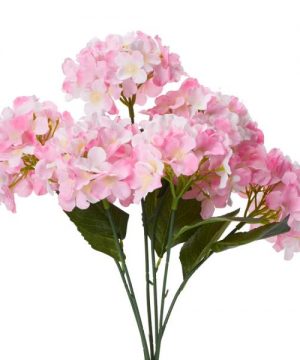 Decostar Artificial Hydrangea Bouquet 22½" - 24 Pieces - Pink