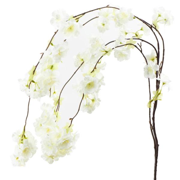 Decostar Cherry Blossom Spray 56" - 24 Pieces - White