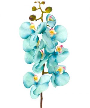 Decostar Phalaenopsis Faux Orchid Spray 30¾" - 12 Pieces - Turquoise