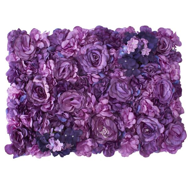 Decostar Purple Artificial Mixed Flower Mat - 12 Mats