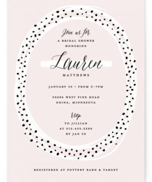 Dotted Bridal Shower Invitations