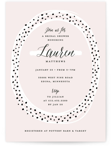 Dotted Bridal Shower Invitations