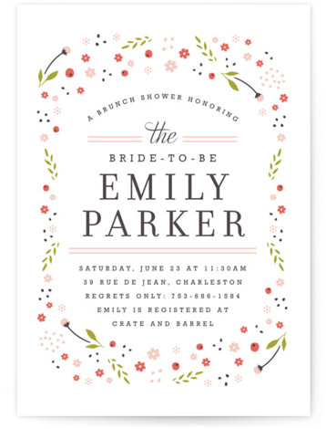 Early Blooms Bridal Shower Invitations
