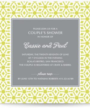 Elegantly Simple Bridal Shower Invitations