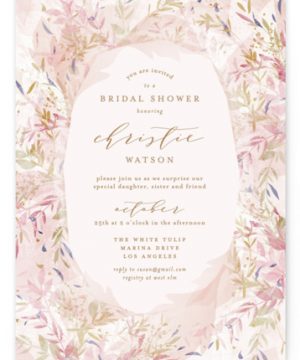 Fantasy Floral Bride Bridal Shower Invitations