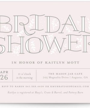 Frondescence Bridal Shower Invitations