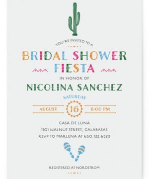 Fun Fiesta Bridal Shower Invitations