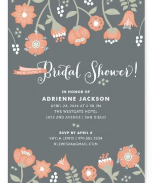 Garden Whimsy Bridal Shower Invitations