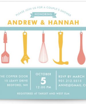 His And Hers Couple's Bridal Shower Invitations