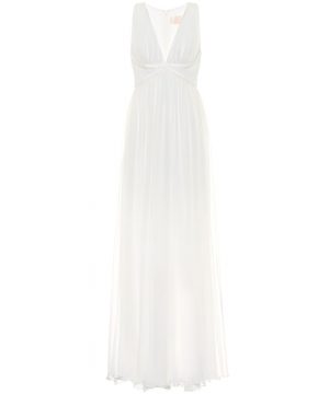 Klausen silk-chiffon bridal gown