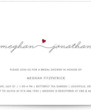 Love Connection Bridal Shower Invitations