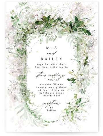 Lush Greenery Wedding Invitations