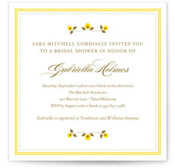 Petite Fleur Bridal Shower Invitations