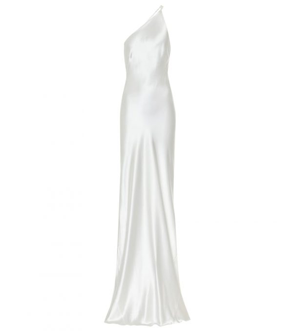 Portofino silk-satin bridal gown