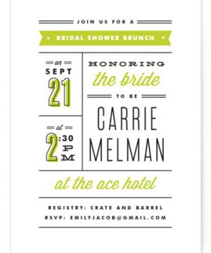 Posted Bridal Shower Invitations