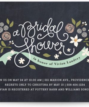 Rustic Ribbons And Flora Bridal Shower Invitations