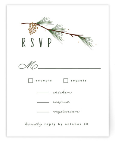 Rustic Wedding RSVP Cards