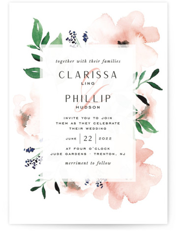 Soft Florals Wedding Invitations