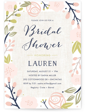 Spring Shower Bridal Shower Invitations
