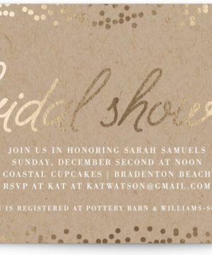 Starlight Foil-Pressed Bridal Shower Invitations