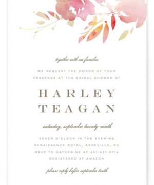 Stately Florals Bridal Shower Invitations