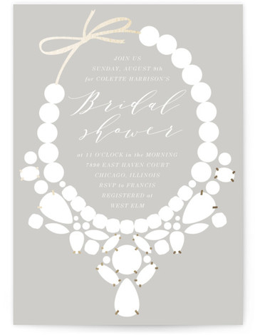 Statement Foil-Pressed Bridal Shower Invitations