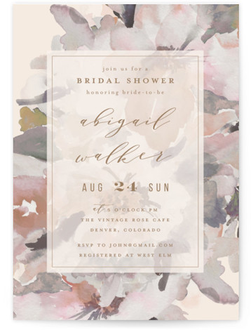 Subtle Blooms Bridal Shower Invitations