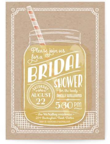 Summer Sippin' Bridal Shower Invitations