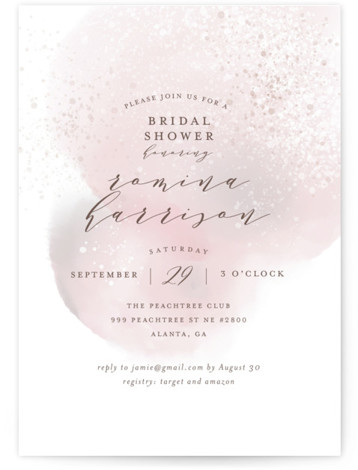 Sweet Watercolor Bridal Shower Invitations