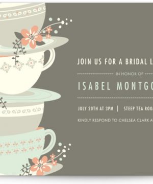 Time For Tea Bridal Shower Invitations