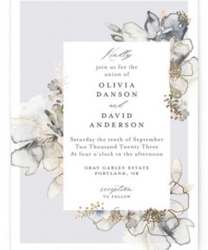 Vitrage Foil-Pressed Wedding Invitations