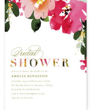 Vivacious Bridal Shower Invitations